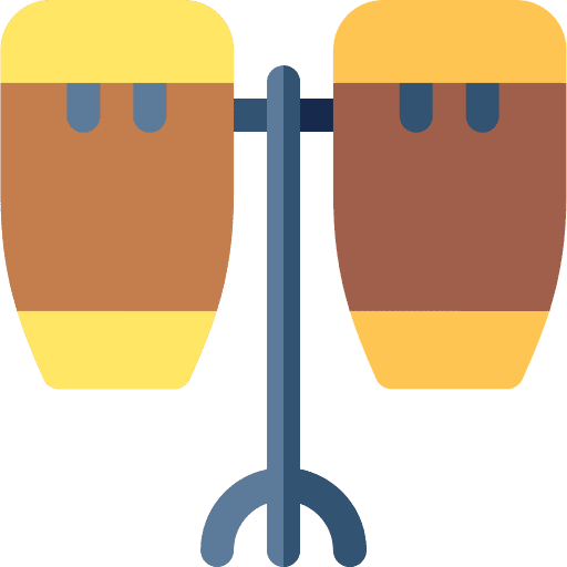 Conga cultures drum percussion instrument icon