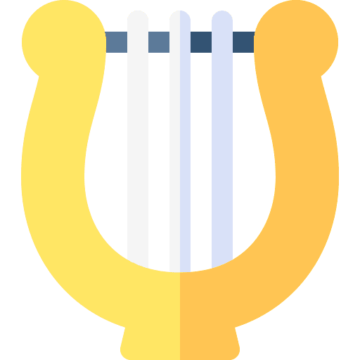 Lyre string instrument musical instrument music and multimedia icon