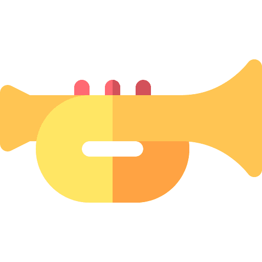 Trumpet musical instrument blues wind instrument icon