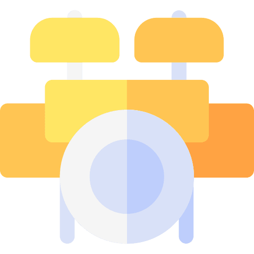 Drum set musical instrument music and multimedia drum set icon Drum set musical instrument music and multimedia drum set icon