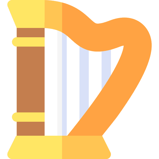 Harp music music and multimedia harp icon Harp music music and multimedia harp icon