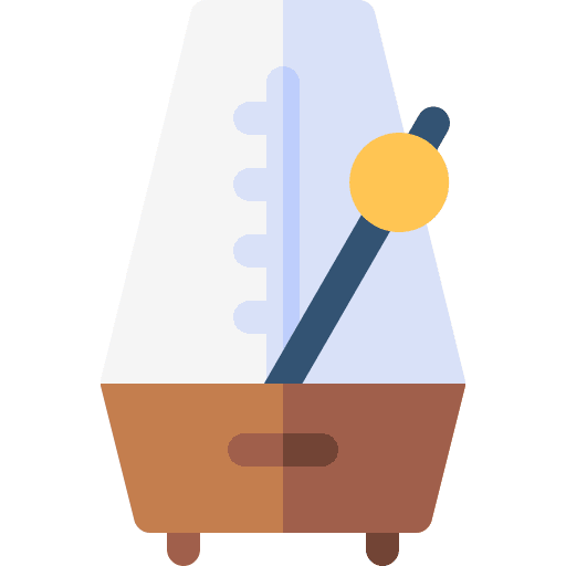 Metronome rhythm tempo music and multimedia icon Metronome rhythm tempo music and multimedia icon