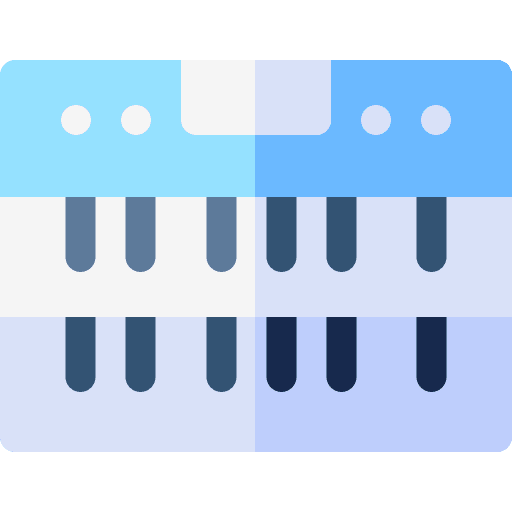 Organ musical instrument electronics keyboard icon Organ musical instrument electronics keyboard icon