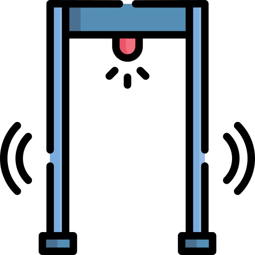 Security gate security metal detector screening icon