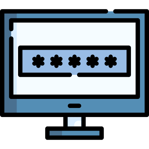 Password computer cyber security log in icon Password computer cyber security log in icon