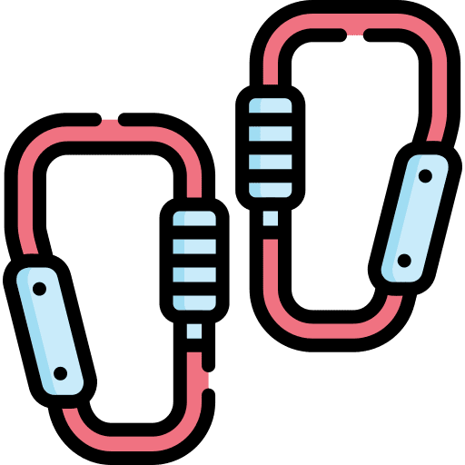 Carabiner sports climbing holder icon Carabiner sports climbing holder icon