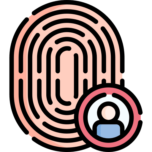 Fingerprint fingerprint identification biometric recognition icon Fingerprint fingerprint identification biometric recognition icon