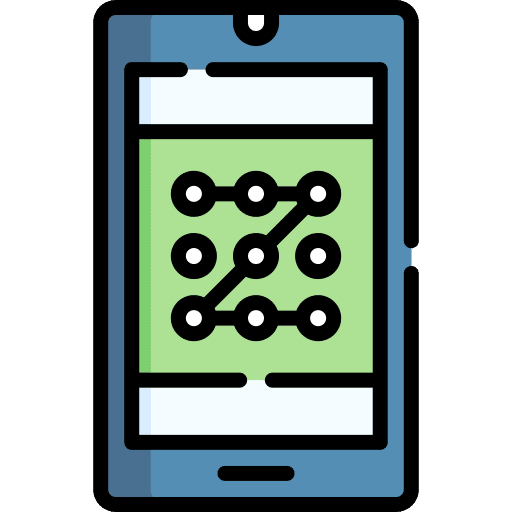 Pattern lock pincode smartphone mobile phone icon Pattern lock pincode smartphone mobile phone icon