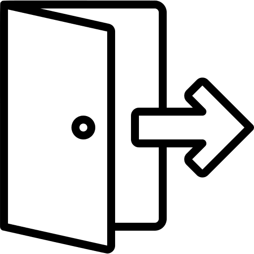 Exit log out ui door icon