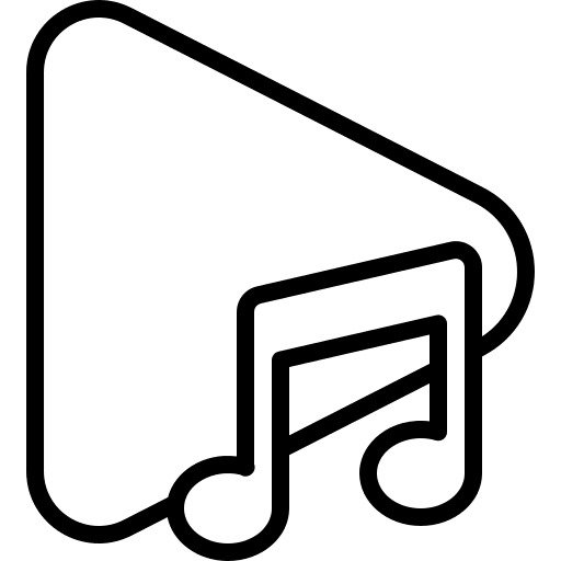 Music interface movie play icon Music interface movie play icon