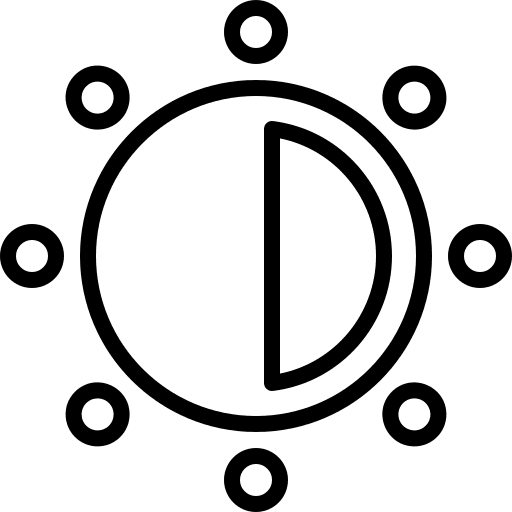 Brightness interface contrast control icon Brightness interface contrast control icon