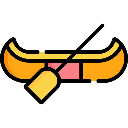 Canoe boat adventure outdoors icon