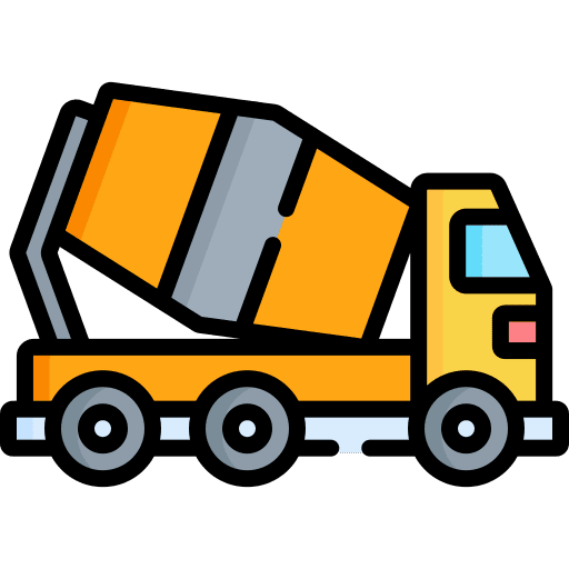 Concrete mixer concrete truck industry transportation icon