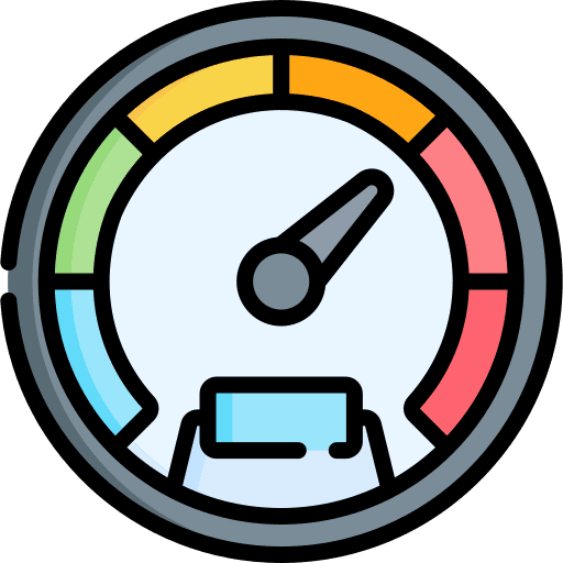 Speedometer transportation speed measuring icon