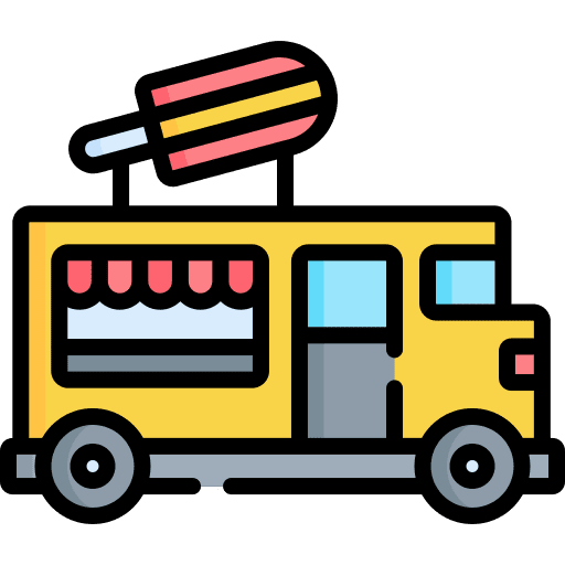Food truck food and restaurant ice cream dessert icon