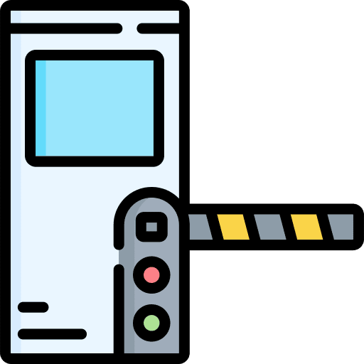Toll road safety stop traffic sign icon