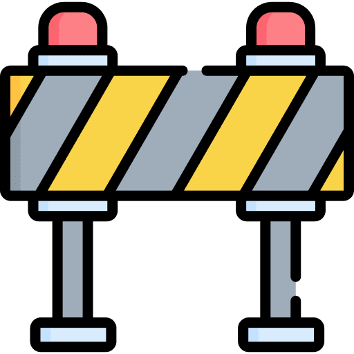 Traffic barrier traffic barrier under construction security icon