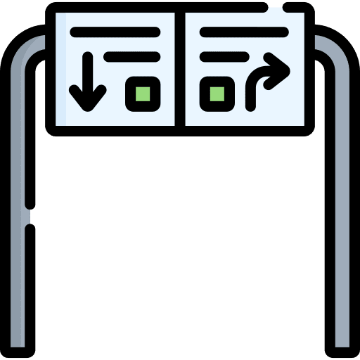 Traffic sign highway sign traffic sign directional sign icon