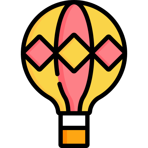 Hot air balloon transportation trip hot air balloon icon