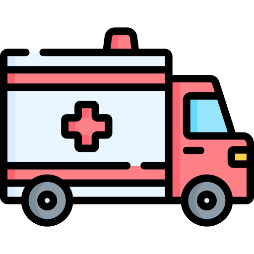 Ambulance emergency healthcare and medical transport icon