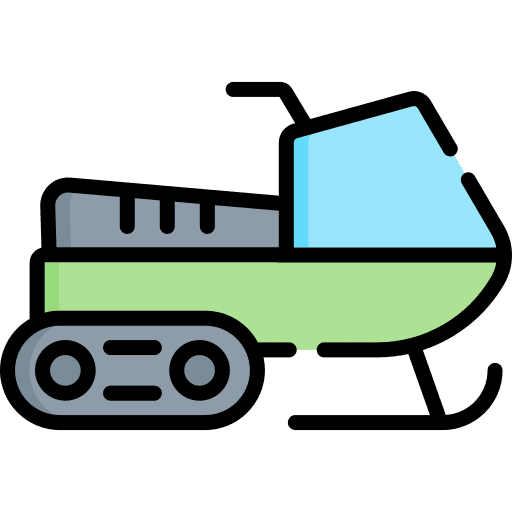 Snowmobile transportation snow vehicle speed icon