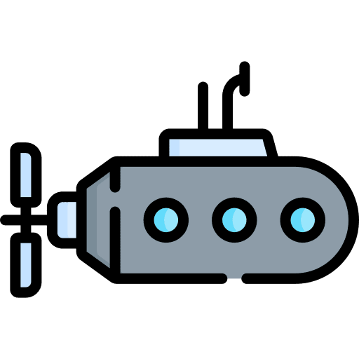 Submarine automobile ship transport icon