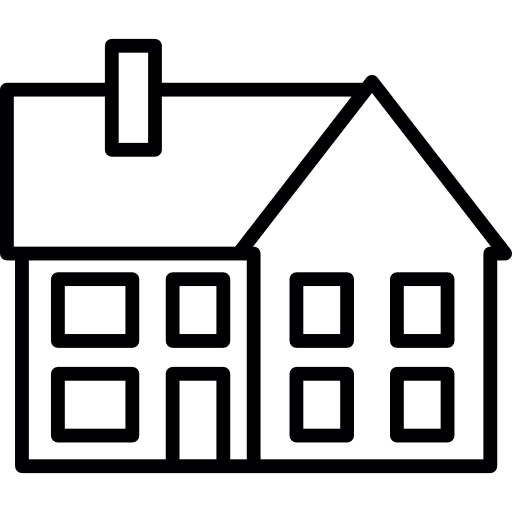 2 floor house chimney construction fireplace icon