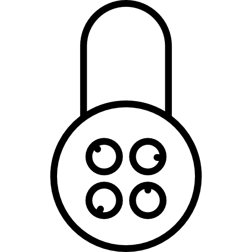 Combination lock  closed locked security icon