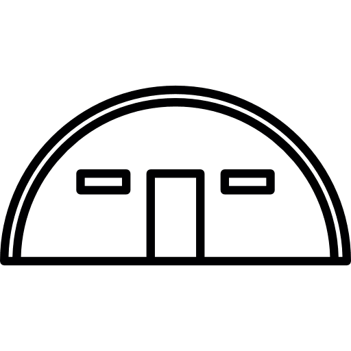 Hangar entrance industrial architecture building icon