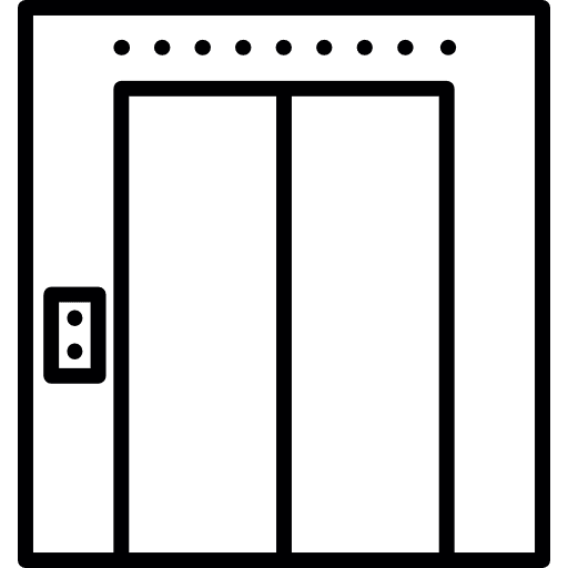Hotel elevator down lift up icon
