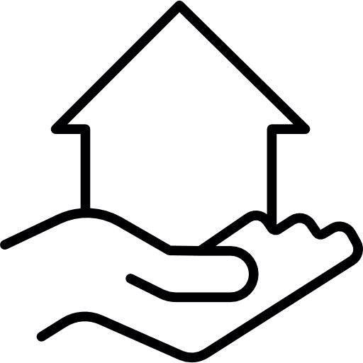 My house buildings patrimony hand icon