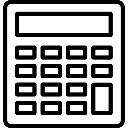 Science calculator machine maths calculations icon