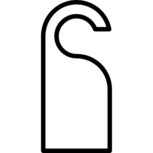 Door hang disturbance signs not disturb icon