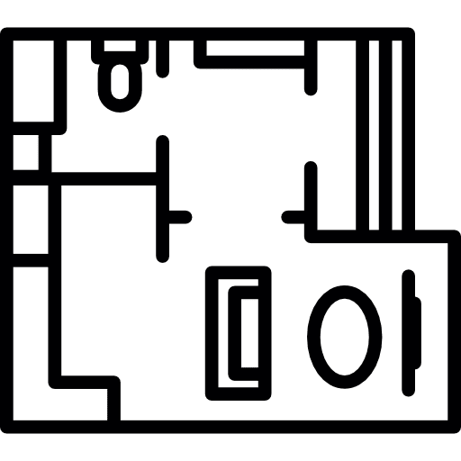 House plans construction buildings interior icon