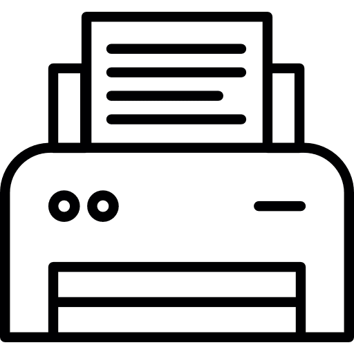 Printing document office material print printer icon