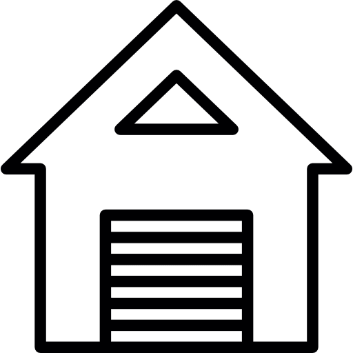 Private garage cars buildings construction icon