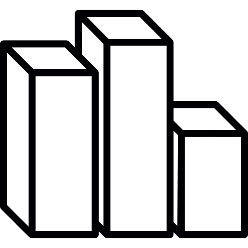 3d bar chart technology diagram business icon