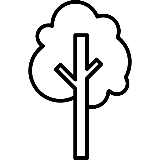 Tree and branches trees forest wood icon