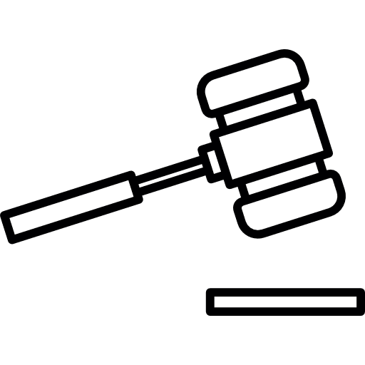 Court gavel mallet vintage order icon