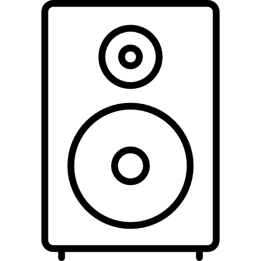 Studio speaker loud single music icon