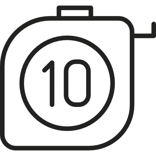 Meter tape ruler measuring measure icon