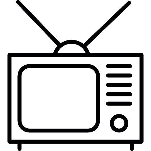 Retro tv monitor old technology icon