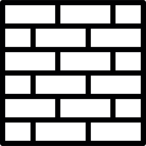 Brick wall buildings firewall mansory icon