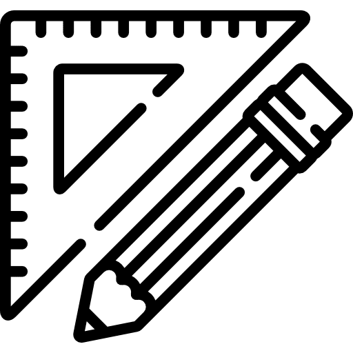 Ruler and pencil ruler art ruler and pencil icon