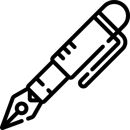 Quill calligraphy tools and utensils quill icon Quill calligraphy tools and utensils quill icon