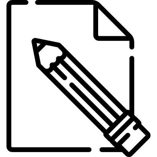 Write art and design pencil draw icon