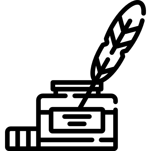 Ink tools and utensils quill edit tools icon Ink tools and utensils quill edit tools icon