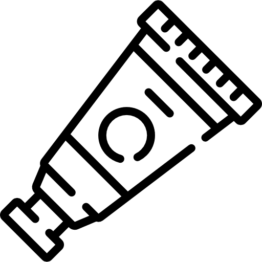 Paint tube education tools and utensils art icon Paint tube education tools and utensils art icon