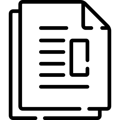 Paper lines files and folders message icon Paper lines files and folders message icon