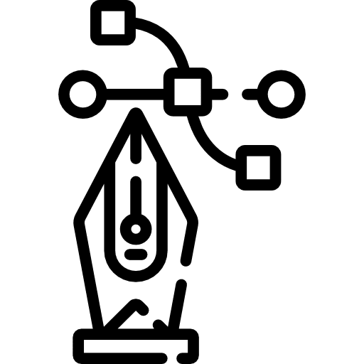 Pen tool interface nodes art and design icon Pen tool interface nodes art and design icon